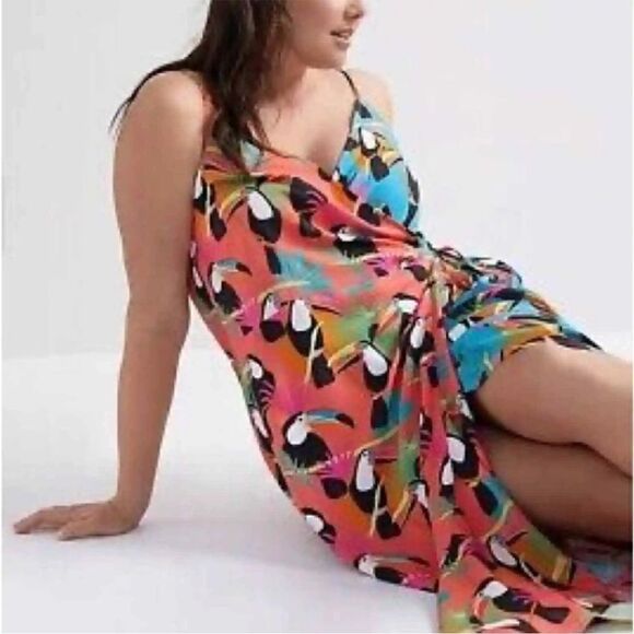 REVOLVE Farm Rio Anthropologie Toucan Wrap Multi Color Maxi Dress - Picture 5 of 12